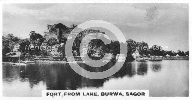 Fort from the lake, Burwa, Sagor, India, c1925. Artist: Unknown