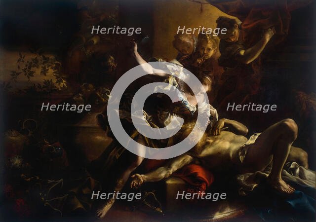 Jael and Sisera, c.1695. Creator: Guidobono, Bartolomeo (1654-1709).