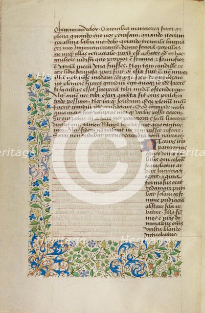 Decorated Text Page, about 1460-1470. Creator: Unknown.