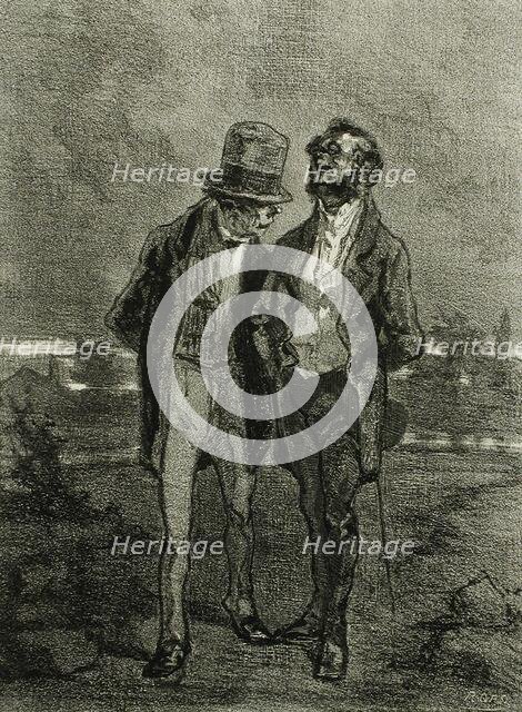 Les Bourgeois, 1856. Creator: Félicien Rops.