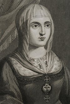 Isabella I, (1451-1504), Queen of Castile, (1474-1504), Queen consort of Aragon..., 1853.  Creator: Antonio Roca Sallent.