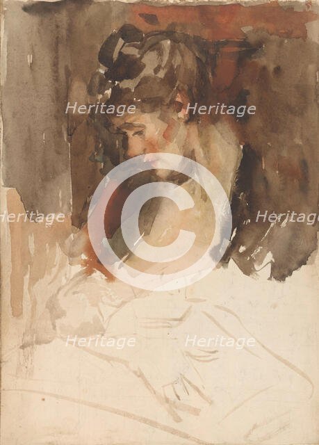 The wife of Wilhelmus Johannes Steenhoff with her child at the breast, 1873-1932. Creator: Willem Steenhoff.