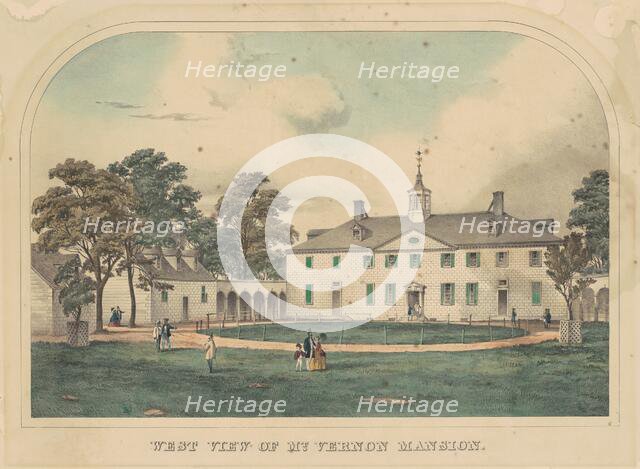 West View of Mount Vernon Mansion, c. 1860. Creator: Unknown.