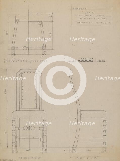 Side Chair, c. 1937. Creator: B. Holst-Grubbe.
