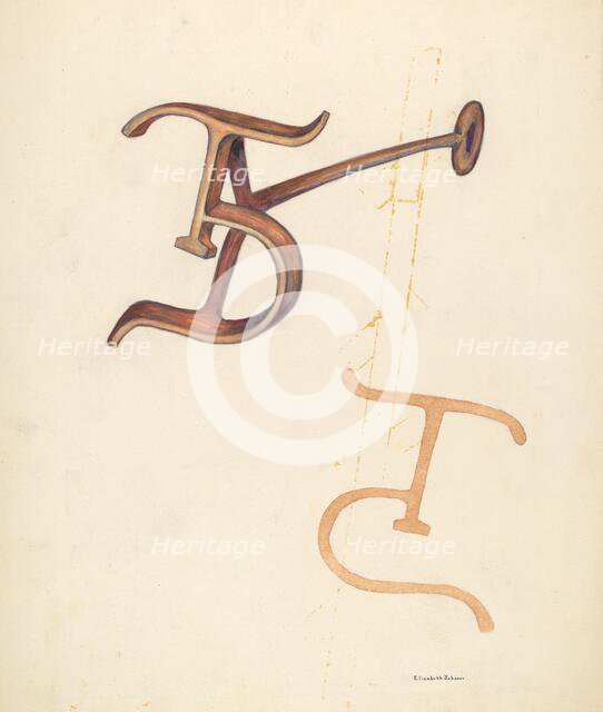Branding Iron, c. 1942. Creator: Elizabeth Johnson.