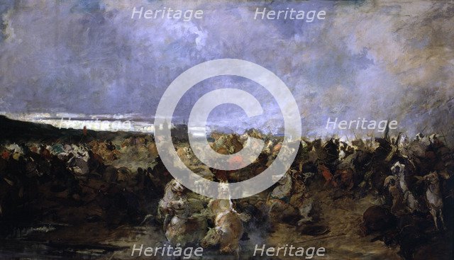 Battle of Guadalete (711), represents the development of the battle with the flight of the Goths …