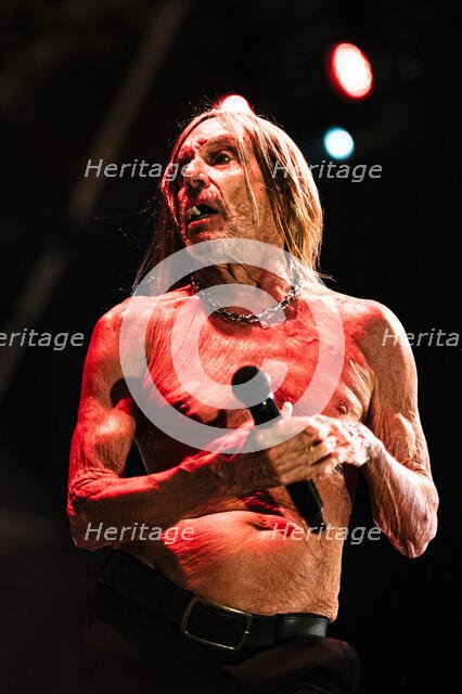 Iggy Pop performing live at the Alexandra Palace, London, 28 May 2025. Creator: Annapaola Marchesani.