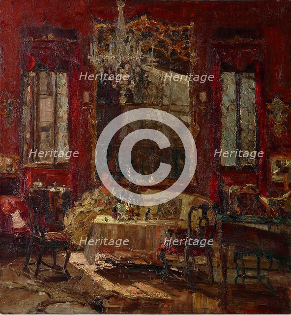 Red room, c. 1922. Creator: Ciardi, Emma (1879-1933).