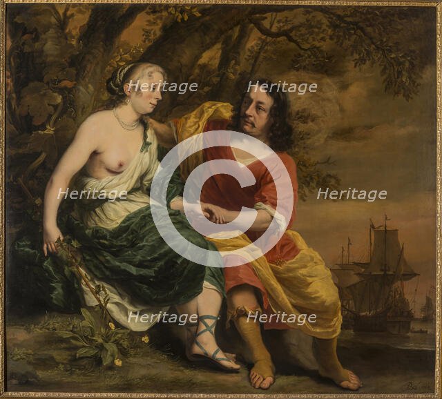 Portrait of a Married Couple as Medea and Jason (Leonhard Winnincx and Helena van Heuvel?), 1664. Creator: Bol, Ferdinand (1616-1680).