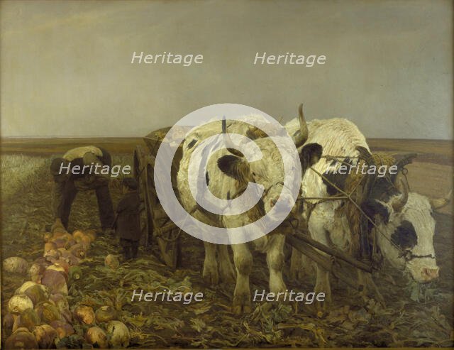 Harvesting beets, 1886. Creator: Niels Pedersen Mols.