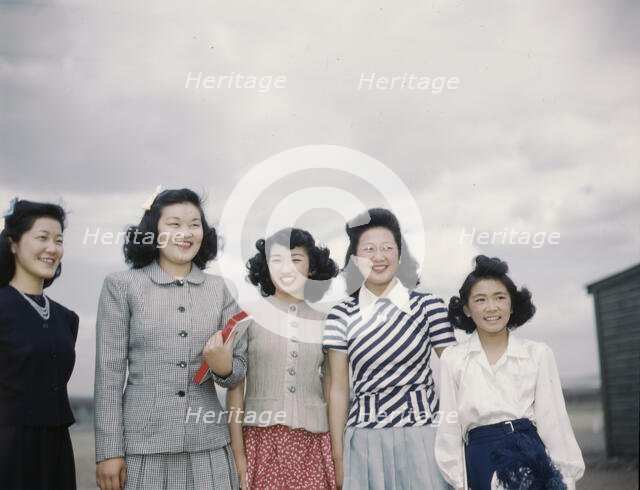 Japanese-American camp, war emergency evac...Tule Lake Relocation Center, Newell, CA, 1942 or 1943. Creator: Unknown.