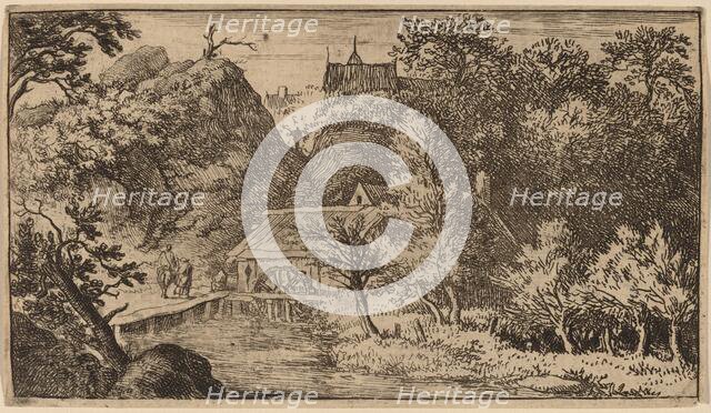 Water Mill at the Foot of a Mountain, probably c. 1645/1656. Creator: Allart van Everdingen.
