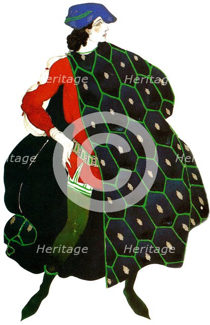 Costume design for Gabriele d'Annunzio's ballet 'The Martyrdom of St Sebastian', c1911. Artist: Leon Bakst