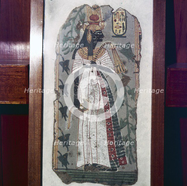Ahmes-Nefertari, Wallpainting from a tomb of Thebes c1200BC Artist: Unknown.