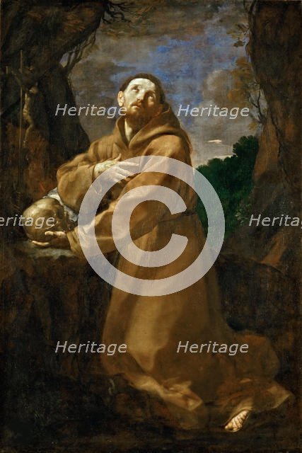 Saint Francis of Assisi in Ecstasy, c. 1615. Creator: Reni, Guido (1575-1642).