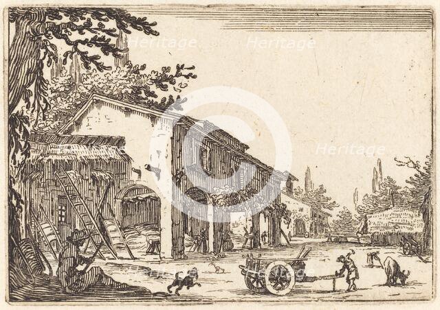 Courtyard of a Farm, c. 1622. Creator: Jacques Callot.