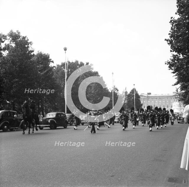 Guards on the march, London, c1955. Creator: Arthur Charles Kirby Ware.