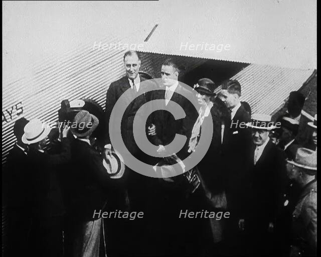 Franklin D Roosevelt Talking To the Press, 1932. Creator: British Pathe Ltd.