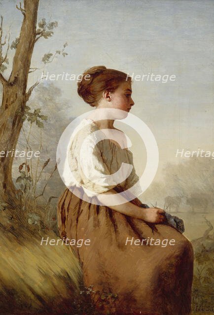 The Shepherdess, 1867. Creator: Ida Silfverberg.