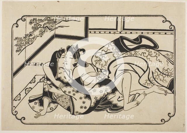 Flirting Lovers, c. 1673/81. Creator: Hishikawa Moronobu.