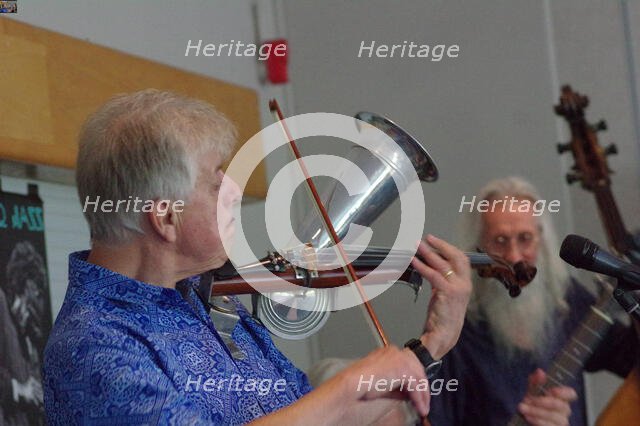 Mike Piggott, Mike Piggott’s Hot Club Trio, The Hawth, Crawley, West Sussex, 20 July 2025. Creator: Brian O'Connor.