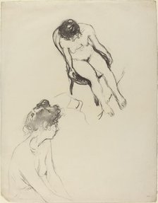 Two Nude Figure Studies, possibly 1900/1905. Creator: Edouard Vuillard.