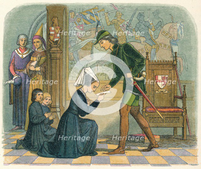 'Edward IV and Lady Elizabeth Grey', 1464 (1864). Creator: James William Edmund Doyle.