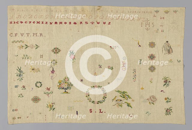 Sampler, France, 19th century. Creator: Unknown.