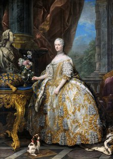 Portrait of Marie Leszczynska, Queen of France (1703-1768). Artist: Van Loo, Carle (1705-1765)