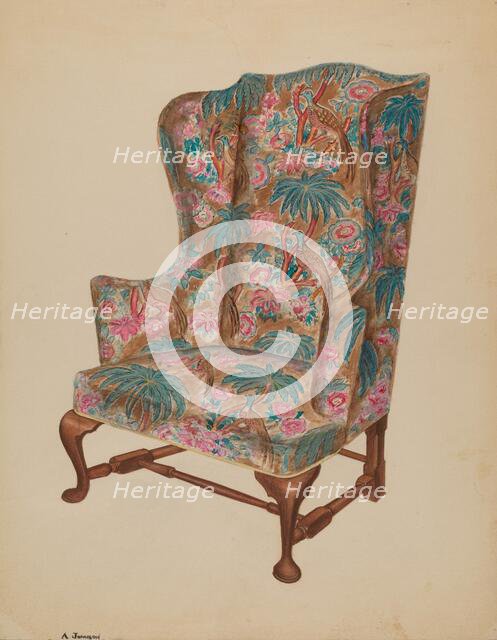 Easy Chair, 1937. Creator: Arthur Johnson.