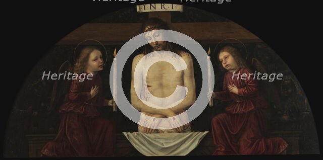 Pietà with Two Angels, 1488-1490. Creator: Bergognone, Ambrogio (1453-1523).