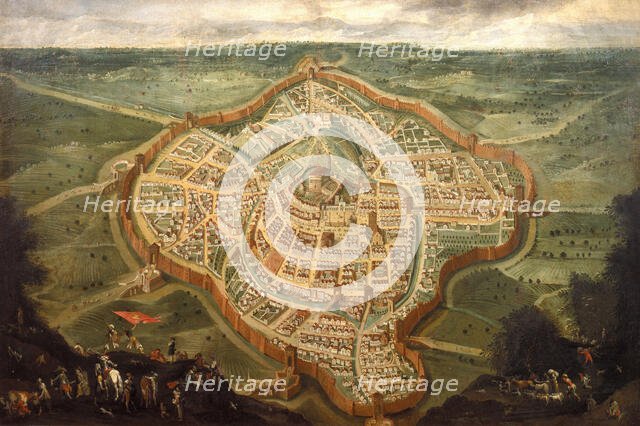 Map of the city of Udine, mid 17th century, Mid of 17th cen.. Creator: Heintz, Joseph, the Younger (ca 1600-after 1674).