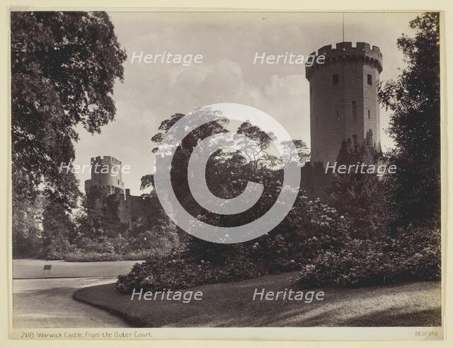 Warwick Castle, from the Outer Court, 1860/94. Creator: Francis Bedford.