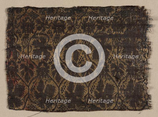 Silk Fragment, 1350-1399. Creator: Unknown.