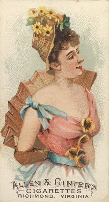 Plate 31, from the Fans of the Period series (N7) for Allen & Ginter Cigarettes Brands, 1889. Creator: Allen & Ginter.