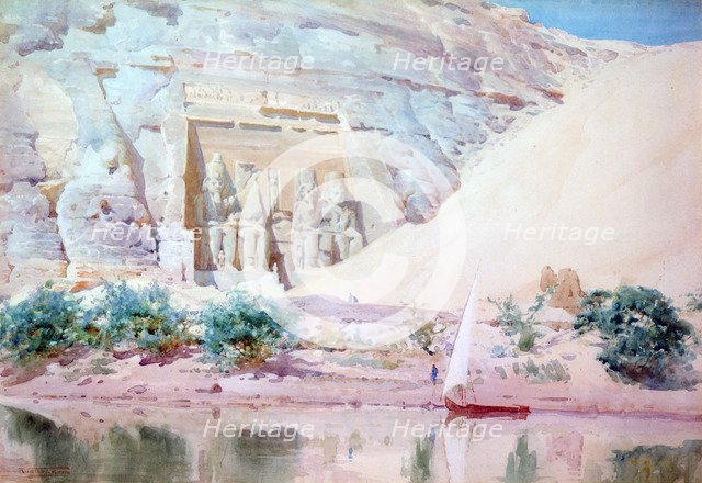 'Temple of Abou Simbel', Egypt, 1897-1934. Artist: Robert Talbot Kelly