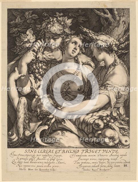 Sine Cerere et Baccho Friget Venus, c. 1600. Creator: Jan Saenredam.
