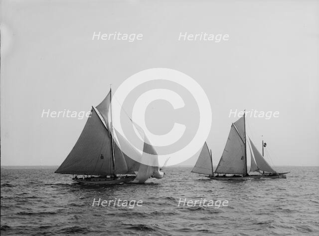 Tigress and Albicore, between 1890 and 1900. Creator: John S Johnston.