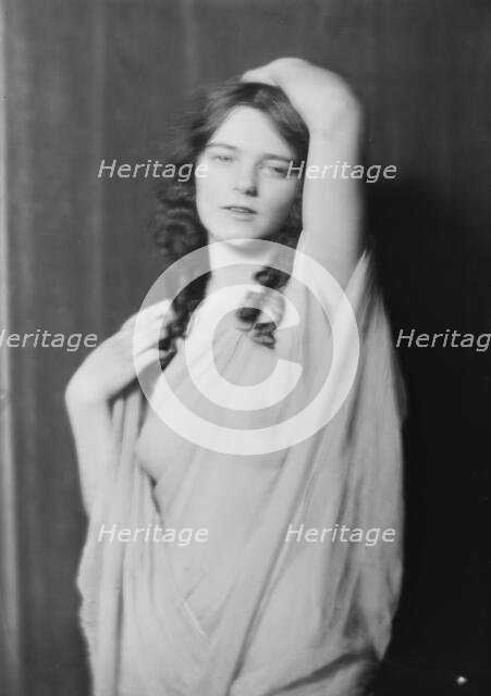 Miss Madrienne La Barre, portrait photograph, 1917 or 1918. Creator: Arnold Genthe.