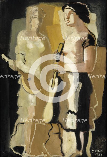 Musicians, 1928. Creator: Yrjö Aleksander Ollila.