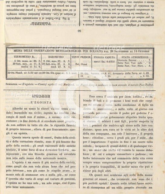 Ricoglitore Di Cognizioni Utili. Anno 2o, No. 12 (15 October 1839, p. 50], 1839. Creator: Unknown.
