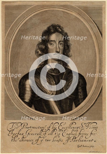 Thomas Fairfax, 3rd Lord Fairfax of Cameron, 1645. Artist: Faithorne, William, the Elder (1616-1691)