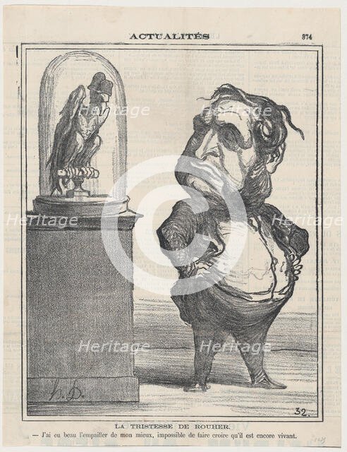 La Tristesse de Rouher, 1871.  Creator: Honore Daumier.