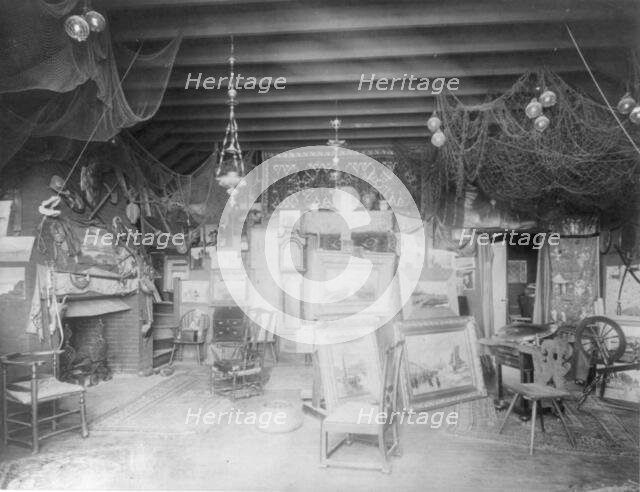 Parker Mann's studio, between c1890 and c1910. Creator: Frances Benjamin Johnston.