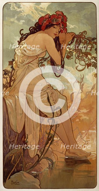 'Summer', 1896.  Artist: Alphonse Mucha