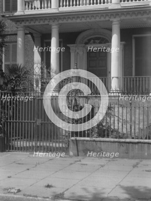 Ground floor of a multi-story house, [Miles Brewton House, 27 King Street], Charleston..., c1920-26. Creator: Arnold Genthe.