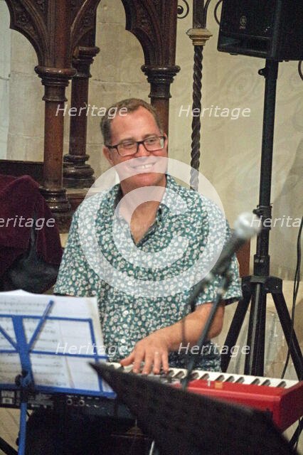 Joss Peach, Alex Bondono’s Horace Silver Sextet, Jazz at St Andrews Church, Hove, July 2022. Creator: Brian O'Connor.