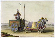 Ancient Chinese war chariot, c1820-1839. Artist: Giovanni Bigatti