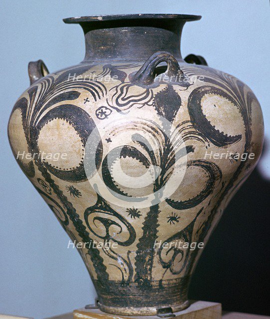 Mycenaean amphora with plant forms, 15th century. Artist: Unknown