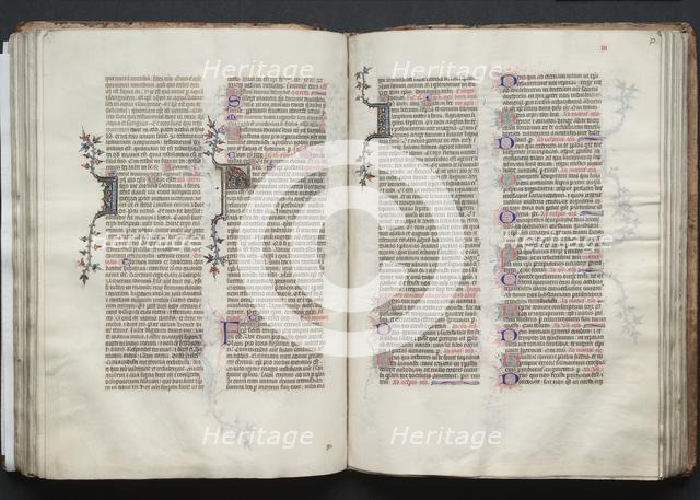 The Gotha Missal: Fol. 73r, Text, c. 1375. Creator: Master of the Boqueteaux (French); Workshop, and.